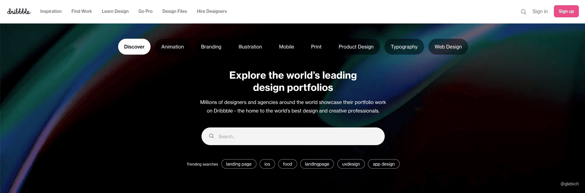 Dribbble remote work job board
