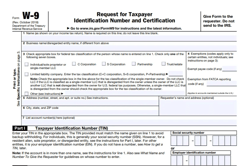 Form W-9 collects information that you need to pay non-employees.