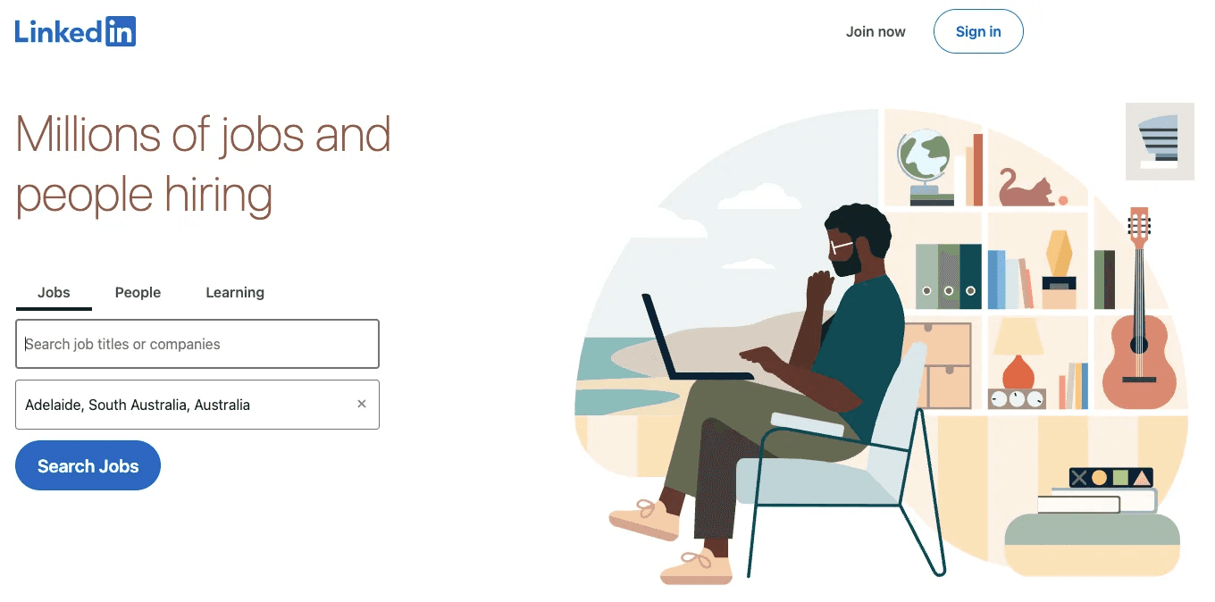 LinkedIn jobs remote work job board